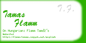 tamas flamm business card